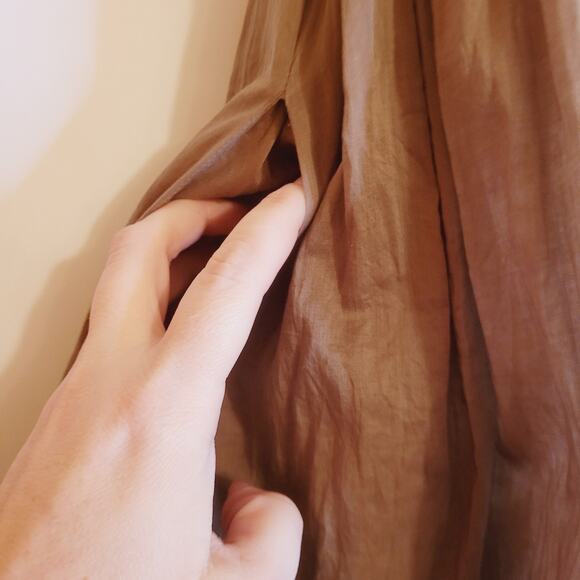 Sass and Bide taupe brown strapless corset top gauzy pleated mini dress size 6 - Picture 6 of 10